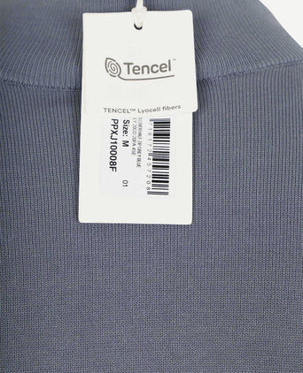 halve rits pullover luxury basic blauw