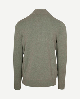 halve rits pullover luxury basic groen