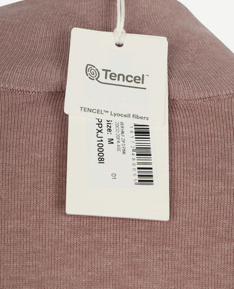 halve rits pullover luxury basic roze