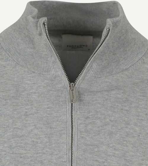 halve rits pullover luxury grijs