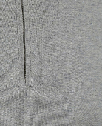 halve rits pullover luxury grijs