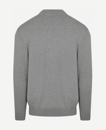 halve rits pullover luxury grijs