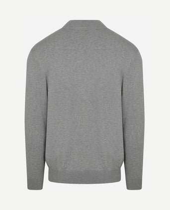 halve rits pullover luxury grijs