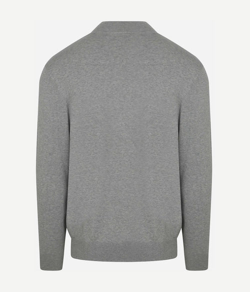 halve rits pullover luxury grijs