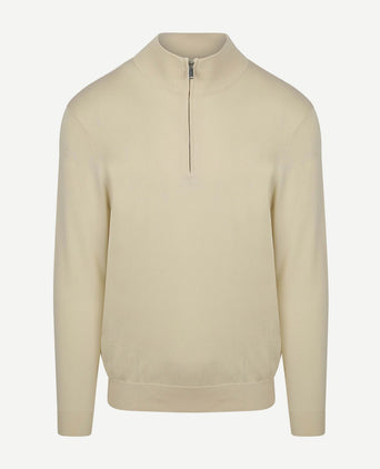 Profuomo halve rits pullover luxury off white