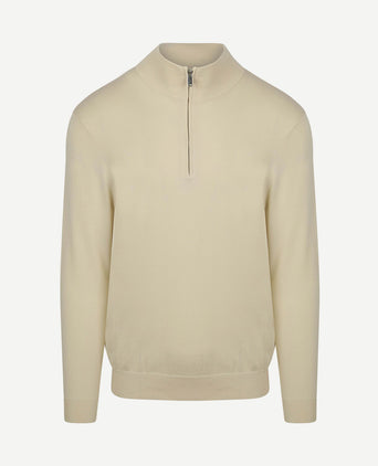 halve rits pullover luxury off white