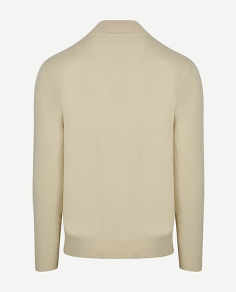halve rits pullover luxury off white