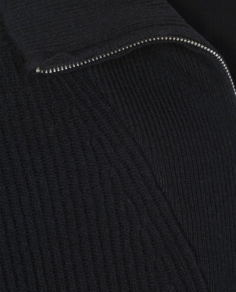 Profuomo halve rits pullover wol donkerblauw