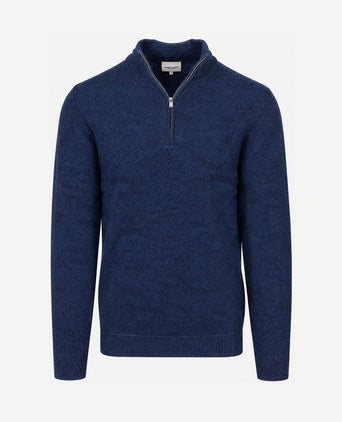 halve rits pullover woolblend royal blue