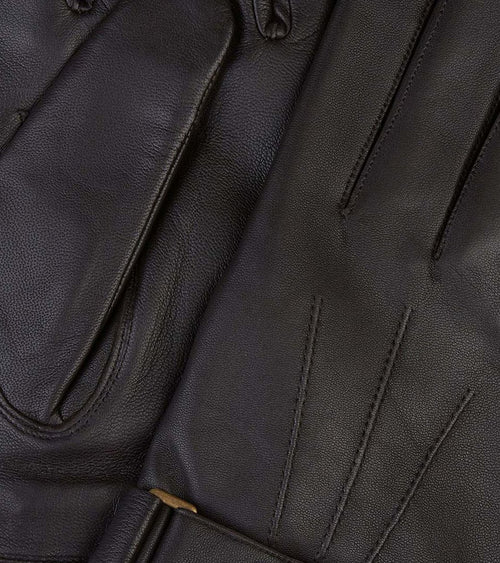 Profuomo handschoenen wol bruin leer