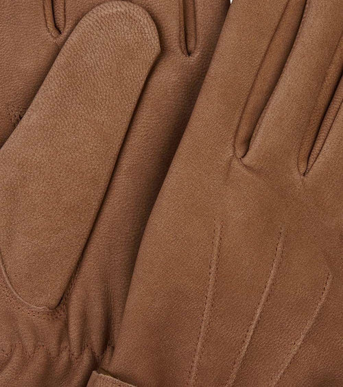 Profuomo handschoenen wol camel leer