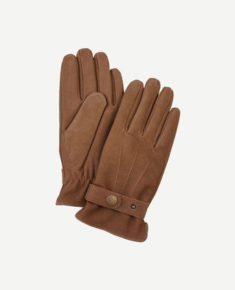 Profuomo handschoenen wol camel leer