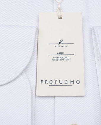 Heavy twill overhemd wit