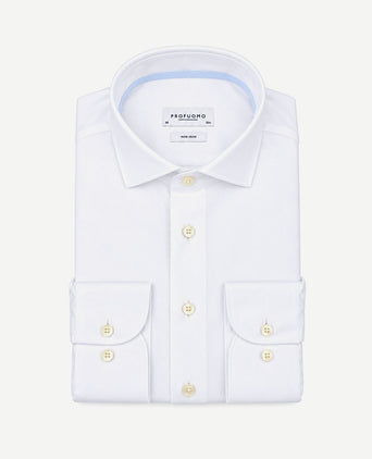 Heavy twill overhemd wit