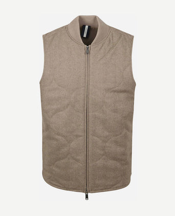 Profuomo herringbone bodywarmer sand | Slim-fit