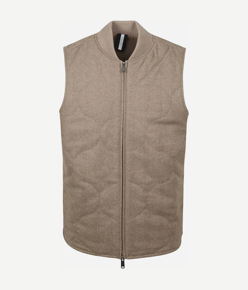 Profuomo herringbone bodywarmer sand | Slim-fit