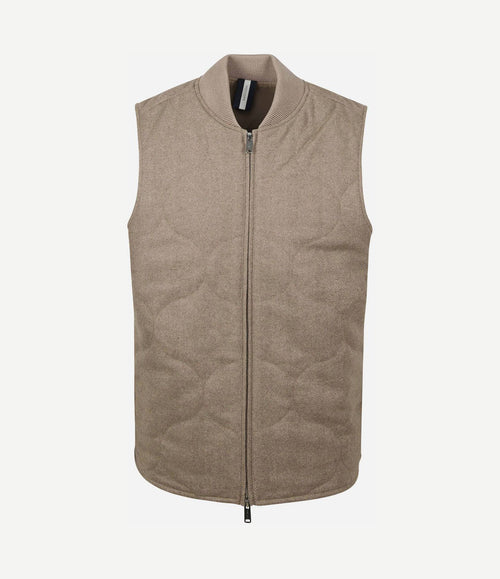 Herringbone bodywarmer sand