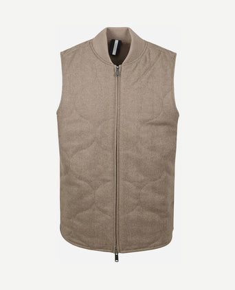 Herringbone bodywarmer sand
