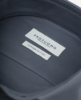 Japanese knitted overhemd denim blue
