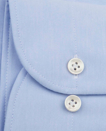Profuomo japanese knitted overhemd lichtblauw | Slim-fit