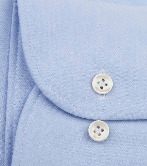 Japanese knitted overhemd lichtblauw