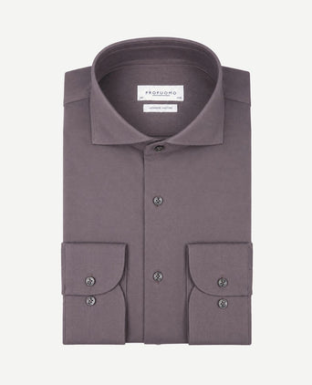 Japanese knitted overhemd mauve