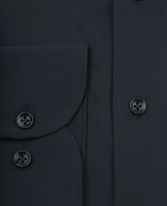 Profuomo japanese knitted overhemd donkerblauw | Slim-fit