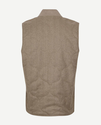 Herringbone bodywarmer sand