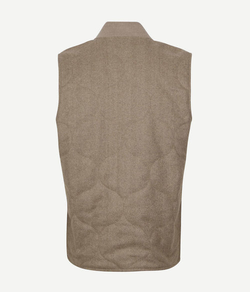 Herringbone bodywarmer sand