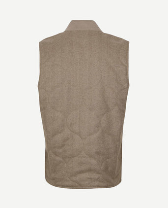 Herringbone bodywarmer sand