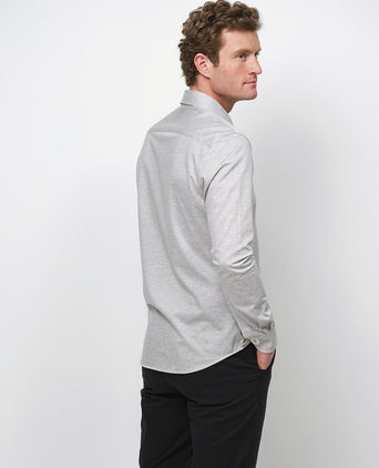 Profuomo knitted overhemd grijs
