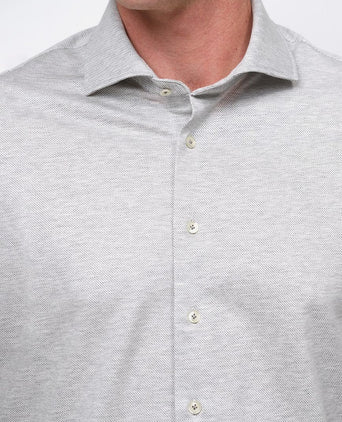 Profuomo knitted overhemd grijs