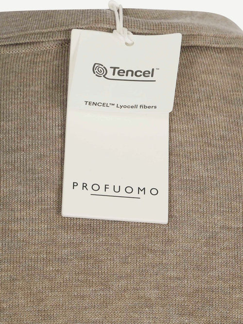 Knitted poloshirt beige