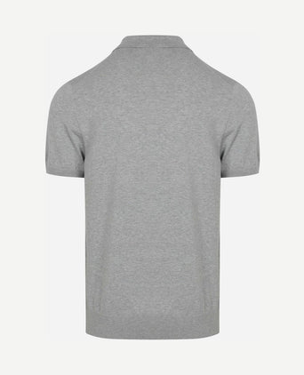 Knitted poloshirt grijs