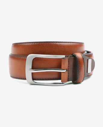 Leren riem polish cognac