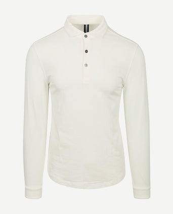 Longsleeve polo off white