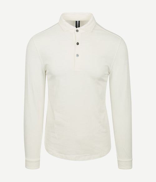 Profuomo longsleeve polo off white | Slim-fit