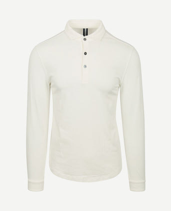 Longsleeve polo off white