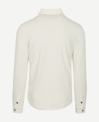 Profuomo longsleeve polo off white | Slim-fit