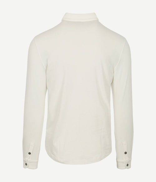 Longsleeve polo off white