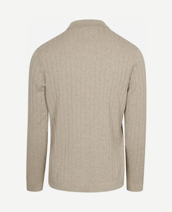 Longsleeve poloshirt dropneedle beige