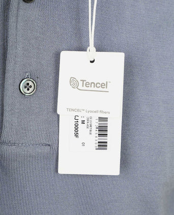 Longsleeve poloshirt luxury basic blauw