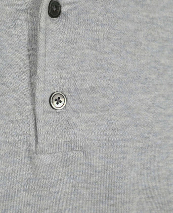 Longsleeve poloshirt luxury basic grijs