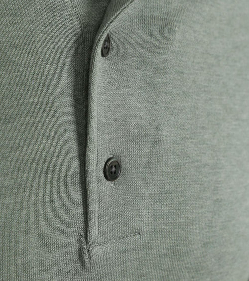 Profuomo longsleeve poloshirt luxury basic groen