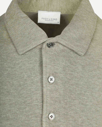 Longsleeve poloshirt luxury basic groen