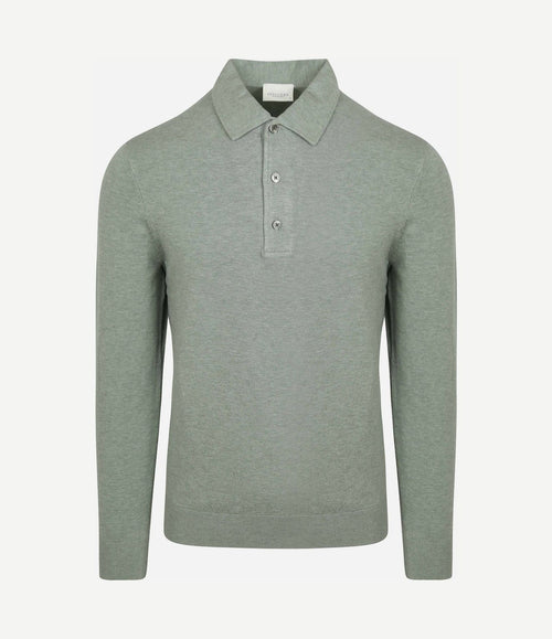 Longsleeve poloshirt luxury basic groen