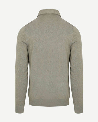 Longsleeve poloshirt luxury basic groen