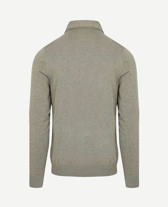Longsleeve poloshirt luxury basic groen