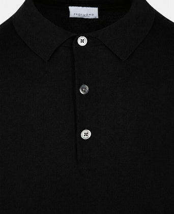Longsleeve poloshirt merinowol beige