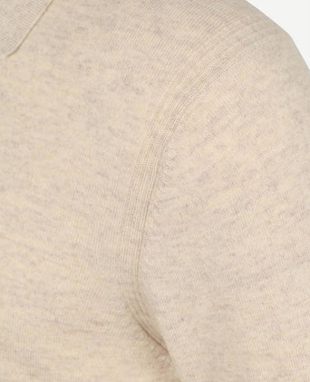 Profuomo longsleeve poloshirt wol blend sand